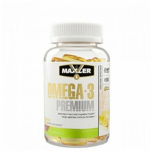 Maxler Omega 3 Premium капс., 100 г, 60 шт., цитрусовый фото, описание