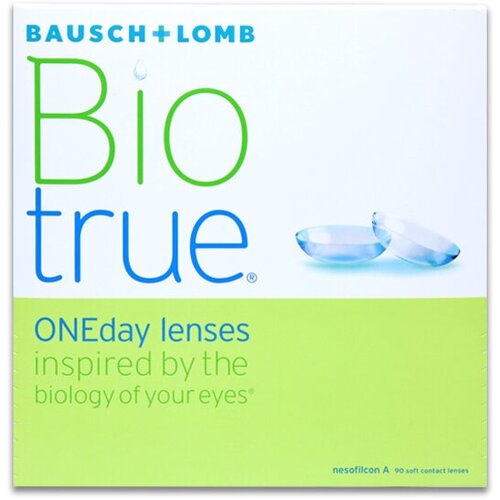 Контактные линзы Bausch & Lomb Biotrue ONEday, 90 шт., R 8,6, D +6, 1 уп. фото, описание