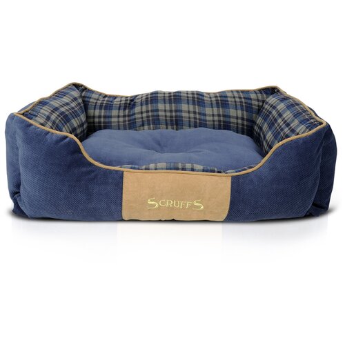 Лежак для собак и кошек Scruffs Highland Box Bed 90х70х13 см 90 см 70 см синий 13 см фото, описание