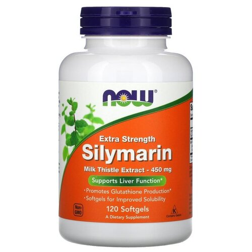 Капсулы NOW Silymarin Extra Strength 450 мг, 250 г, 120 шт. фото, описание