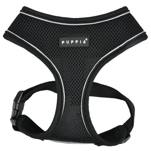 Шлейка Puppia Soft harness pro, обхват шеи 31  см, черный, M фото, описание