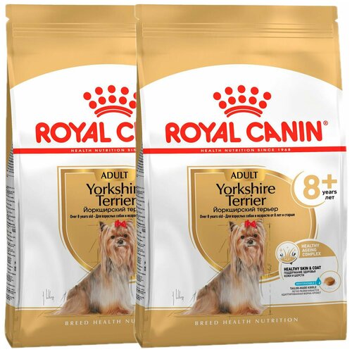 ROYAL CANIN YORKSHIRE TERRIER ADULT 8+ для пожилых собак йоркширский терьер старше 8 лет (0,5 + 0,5 кг) фото, описание