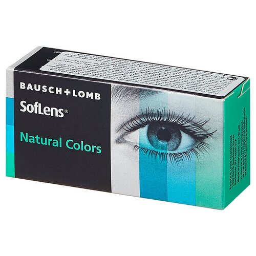 Контактные линзы Bausch & Lomb SofLens Natural Colors, 2 шт., R 8,7, D -6, Aquamarine фото, описание