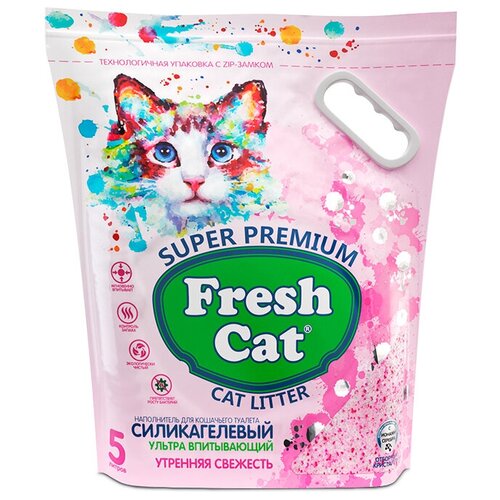 фото Впитывающий наполнитель Fresh Cat Утренняя свежесть, 5л, 1 шт., купить онлайн за 590 рубл.