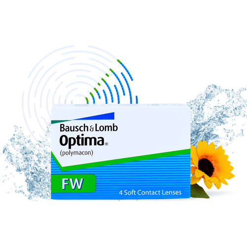 Контактные линзы Bausch & Lomb Optima FW, 4 шт., R 8,4, D -2,5 фото, описание