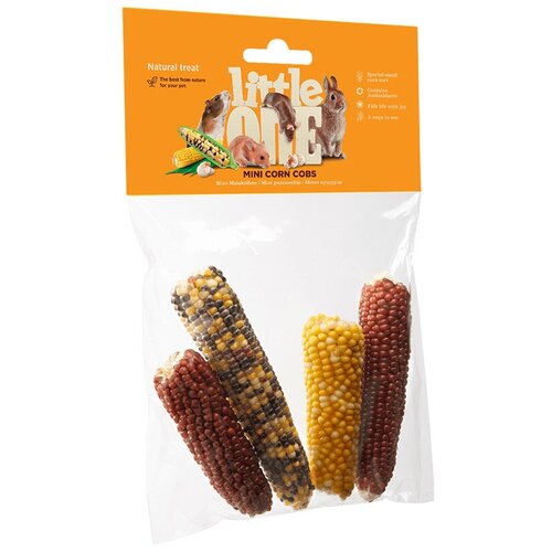 Лакомство для кроликов Little One Mini corn cobs, 130 г фото, описание