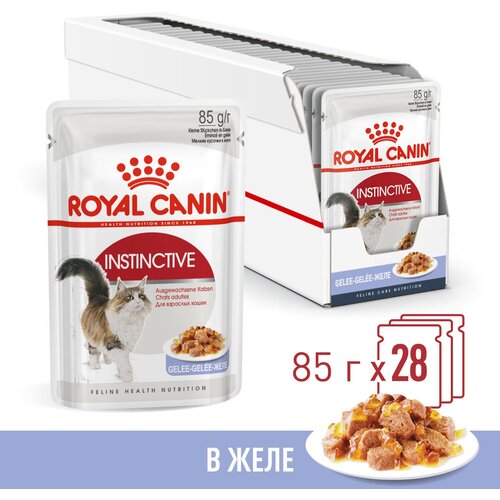 Корм для взрослых кошек Royal Canin Instinctive (Инстинктив) Корм консервированный , желе, 28x85г фото, описание