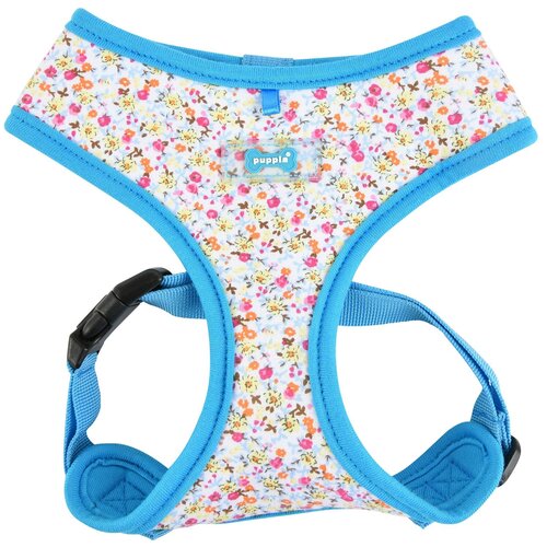 Шлейка Puppia Wildflower harness A, обхват шеи 26  см, голубой, S фото, описание