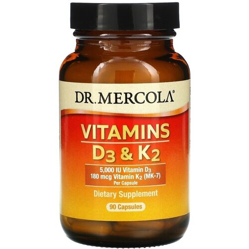 Капсулы Dr. Mercola Vitamins D3 & K2, 90 шт. фото, описание