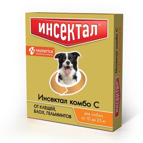 Neoterica капли от блох и клещей Инсектал Комбо С для собак от 10 до 25 кг 1 шт. в уп. фото, описание