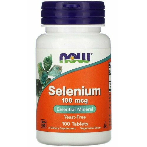 NOW Selenium 100 мкг 100 таб фото, описание