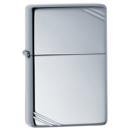 Zippo Vintage зажигалка бензиновая Slashes High Polish Chrome 57 г фото, описание