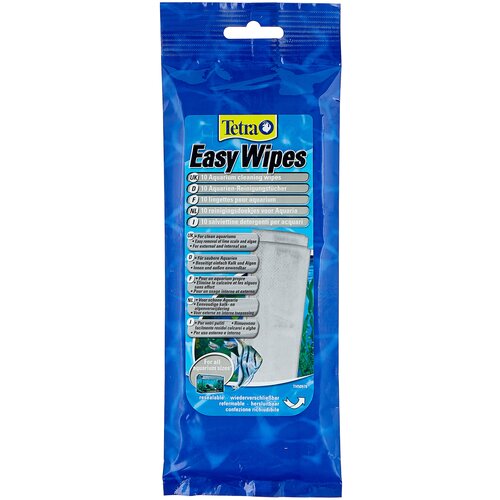 Салфетки для аквариумных рыб Tetra EasyWipes 10 шт. фото, описание