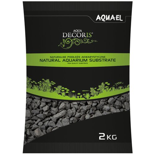 Грунт для аквариума AQUAEL AQUA DECORIS BASALT GRAVEL базальтовый 2-4мм, 2кг фото, описание