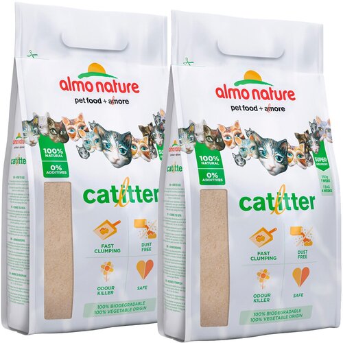 ALMO NATURE CAT LITTER наполнитель комкующийся биоразлагаемый для туалета кошек (4,54 + 4,54 кг) фото, описание