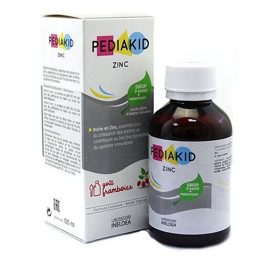 PEDIAKID Zinc фл., 125 мл, клубника фото, описание