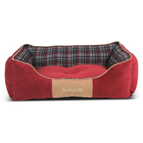 Лежак для собак и кошек Scruffs Highland Box Bed 75х60х17 см 75 см 60 см красный 17 см фото, описание