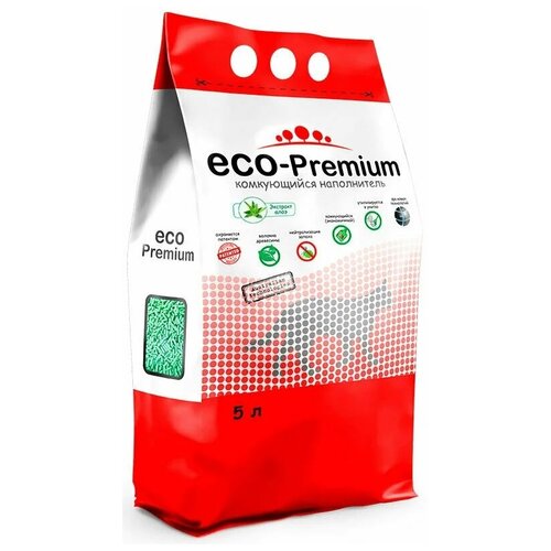 фото Комкующийся наполнитель ECO-Premium Green 129422, 5л, 1 шт., купить онлайн за 735 рубл.