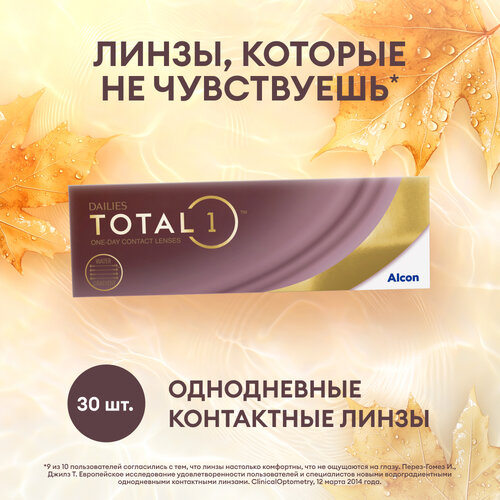 Контактные линзы Alcon Dailies Total1, 30 шт., R 8,5, D -7,5, 1 уп. фото, описание