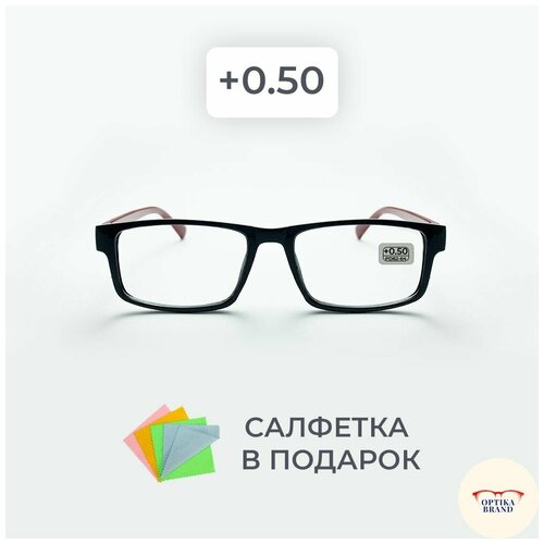 Очки прямоугольные для зрения мужские и женские +0.50 корригирующие очки для чтения +0.5 фото, описание