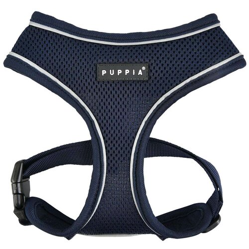 Шлейка Puppia Soft harness pro, обхват шеи 43  см, синий, XL фото, описание