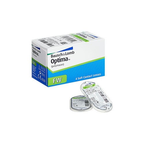 Контактные линзы Bausch & Lomb Optima FW, 4 шт., R 8,4, D -2 фото, описание