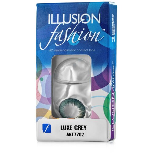 Контактные линзы ILLUSION Fashion Luxe, 2 шт., R 8,6, D -0,5, grey фото, описание