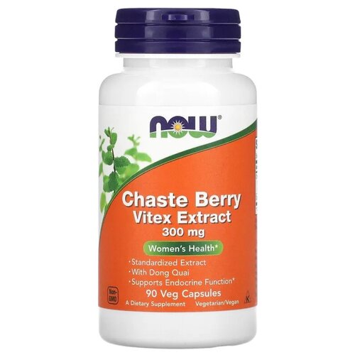 NOW Chaste berry vitex extract 300 mg 90 caps / Нау экстракт витекса 300 мг 90 капс фото, описание