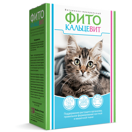 Кормовая добавка Фито Кальцевит для кошек  250 г фото, описание