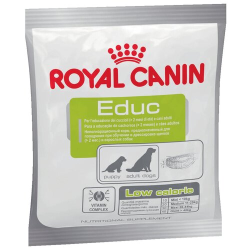 Лакомство для собак Royal Canin Educ для дрессировки щенков и взрослых собак, 50 г фото, описание