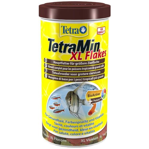 Сухой корм  для  рыб, ракообразных Tetra TetraMin XL Flakes, 1 л, 160 г фото, описание