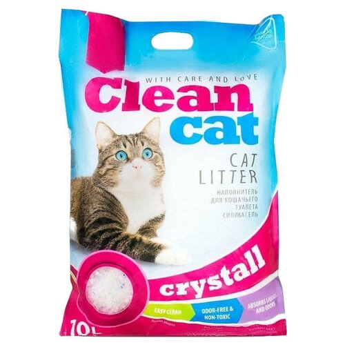 Впитывающий наполнитель Clean Cat Crystall, 10л, 1 шт. фото, описание