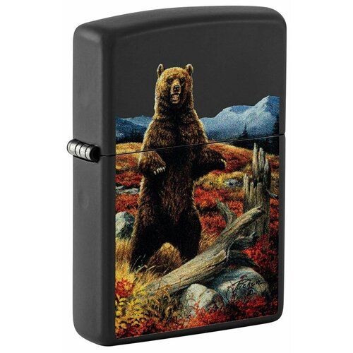 Зажигалка ZIPPO Linda Picken с покрытием Black Matte, латунь/сталь, черная, 38x13x57 мм фото, описание