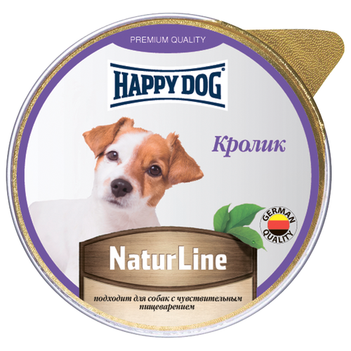 Влажный корм для собак Happy Dog NaturLine, при чувствительном пищеварении, кролик 1 уп. х 1 шт. х 125 г фото, описание