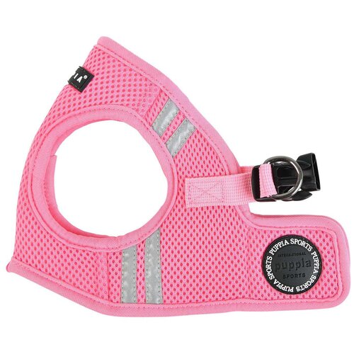 Шлейка Puppia Soft vest harness pro, обхват шеи 26  см, розовый, S фото, описание