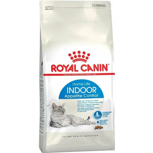 Сухой корм для кошек живущих в помещении и склонных к перееданию Royal Canin Indoor Appetite Control, 2 кг фото, описание