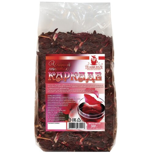 TeaBreeze чай Чайный напиток красный Teabreeze Каркаде, 300 г фото, описание