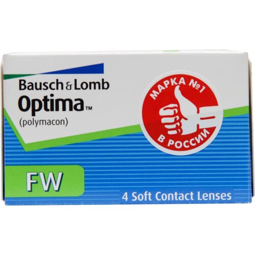 Контактные линзы Bausch & Lomb Optima FW, 4 шт., R 8,4, D -4,5 фото, описание