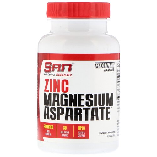 Цинк магний B6 ЗМА Zinc Magnesium Aspartate ZMA, 90 капсул фото, описание