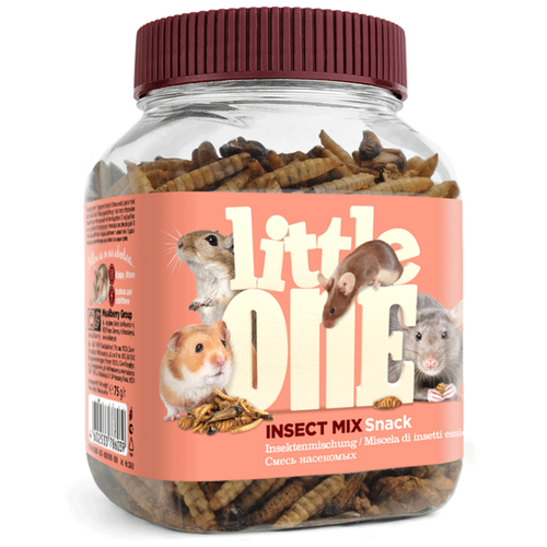 Лакомство для кроликов, хорьков Little One Snack Insect mix, 75 г фото, описание