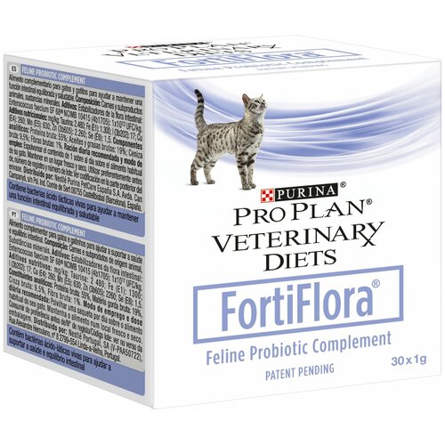 Пищевая добавка для кошек PRO PLAN VETERINARY DIETS FortiFlora для поддержания баланса микрофлоры, 1г х 30 шт. фото, описание