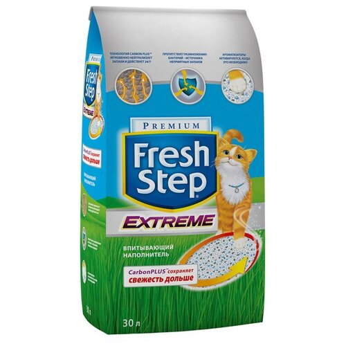 Впитывающий наполнитель Fresh Step Extreme, 30л, 1 шт. фото, описание