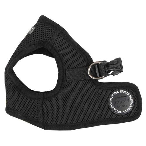 Шлейка Puppia Soft vest harness B черная фото, описание