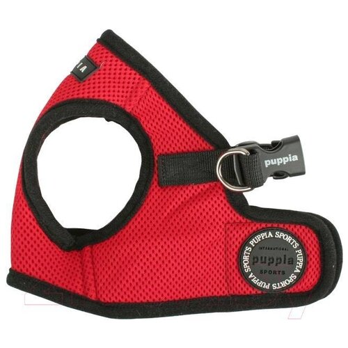 Шлейка Puppia Soft vest harness B, обхват шеи 53  см, красная, XXXL фото, описание