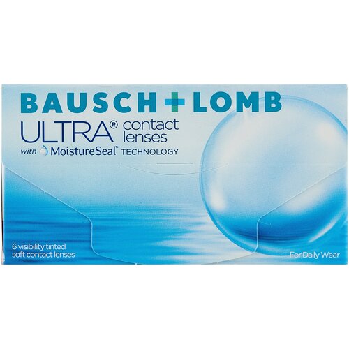 Контактные линзы Bausch & Lomb Ultra, 6 шт., R 8,5, D -2, 1 уп. фото, описание