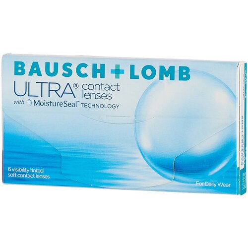 Контактные линзы Bausch & Lomb Ultra, 6 шт., R 8,5, D -3,75, 1 уп. фото, описание