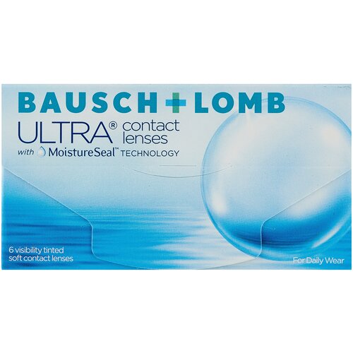 Контактные линзы Bausch & Lomb Ultra, 6 шт., R 8,5, D -2,25, 1 уп. фото, описание