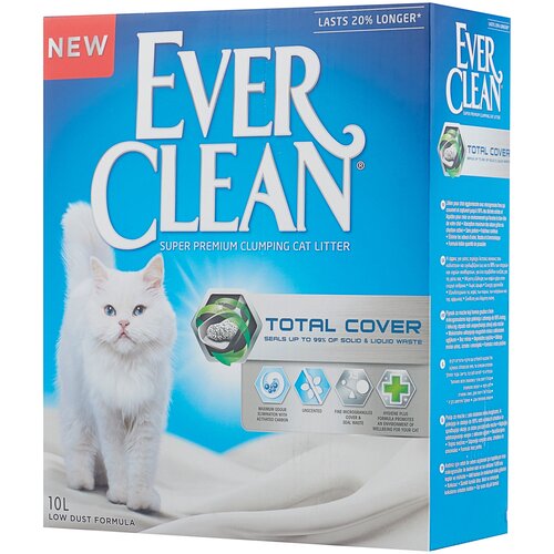 Комкующийся наполнитель Ever Clean Total Cover, 10л, 1 шт. фото, описание