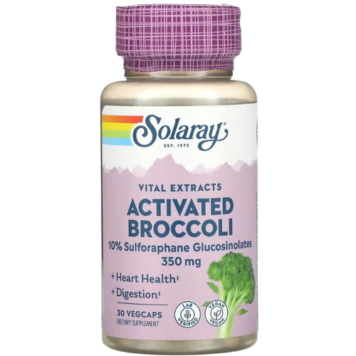 Solaray Activated Broccoli 350 mg (10% Sulforaphane Glucosinolates) 30 вег капсул (Solaray) фото, описание