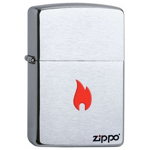 фото Zippo Classic зажигалка бензиновая Brushed Chrome  60 мл 56.7 г, купить онлайн за 4503 рубл.